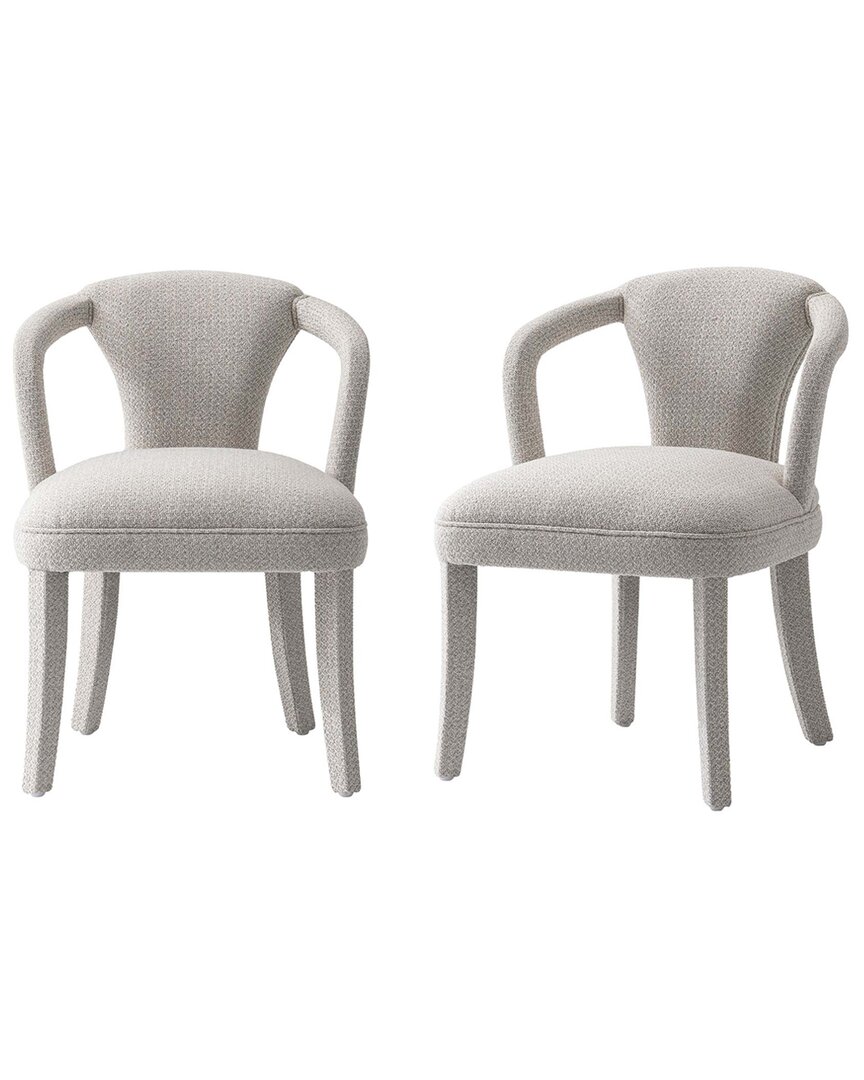 Shop Manhattan Comfort Modern Palmer Tweed Dining Armchair