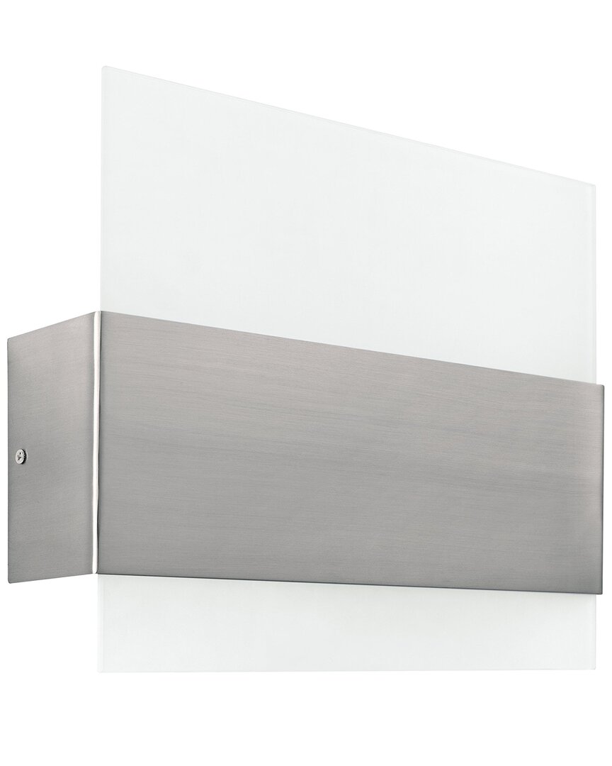 Shop Eglo Nikita 1 Light Integrated Led Track Light With Matte Nickel Finish & Satin Glass