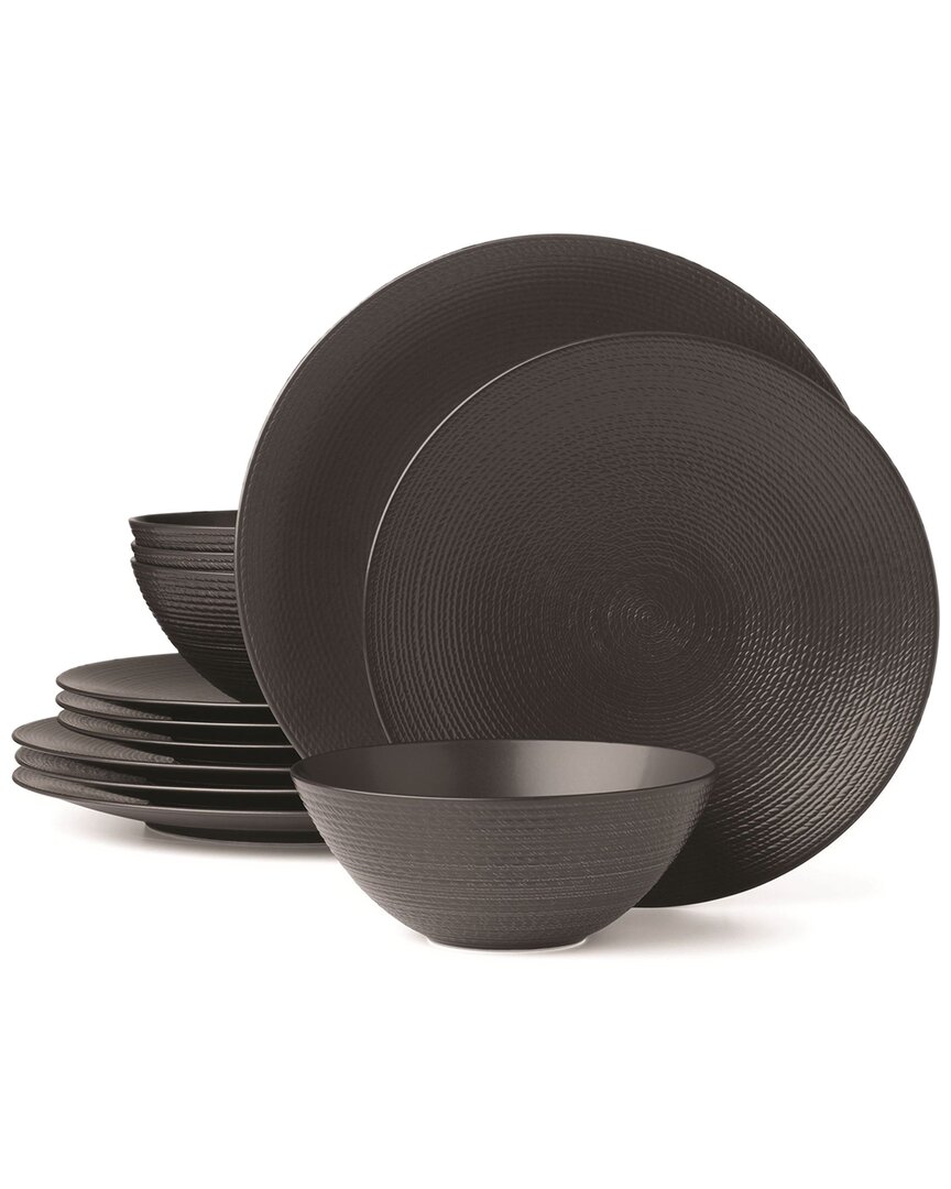 Lenox Lx Collective Black 12pc Dinnerware Set