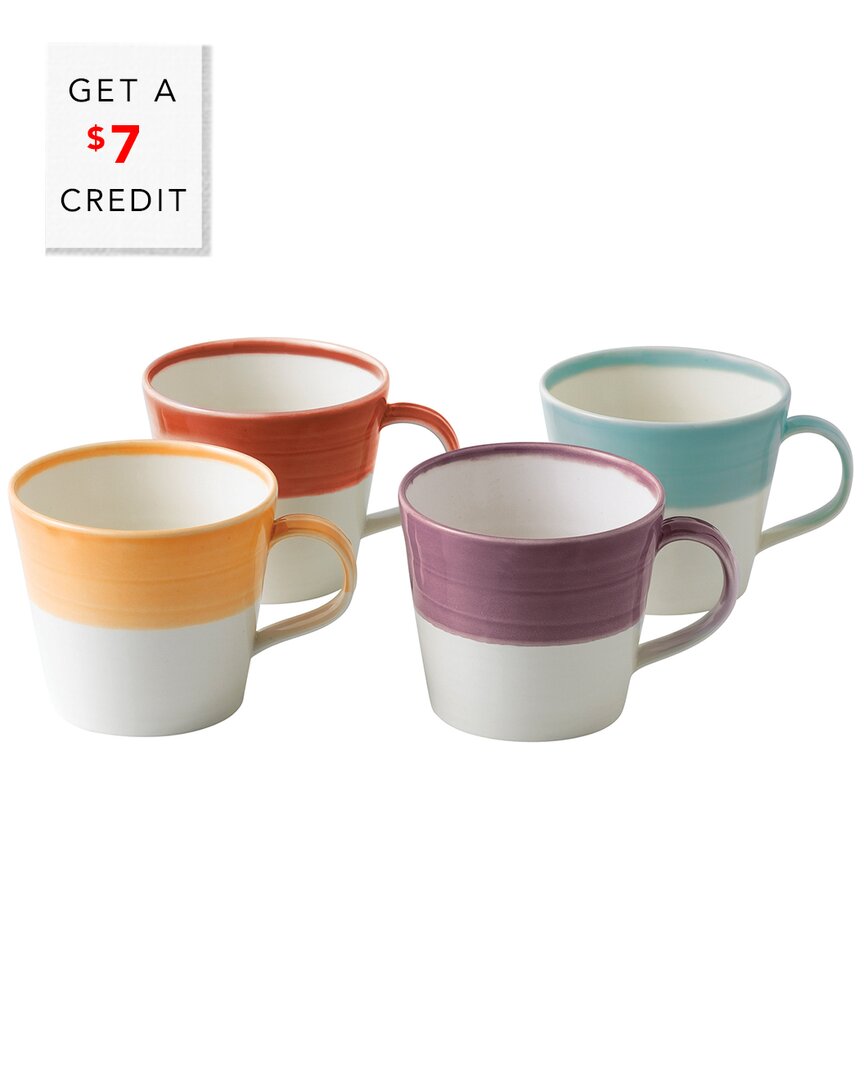 Royal Doulton 1815 Brights Mugs (set Of 4) With $7 Credit In Multi