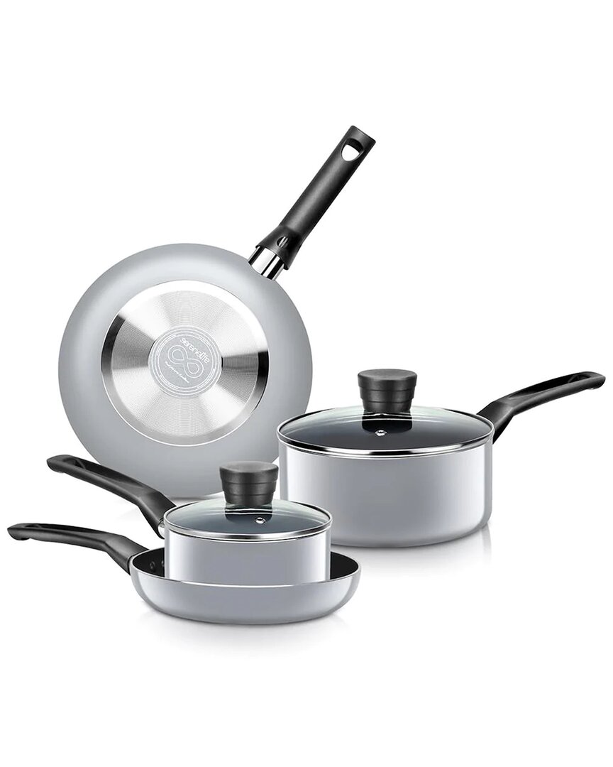 Serenelife 6pc Grey Cookware Set