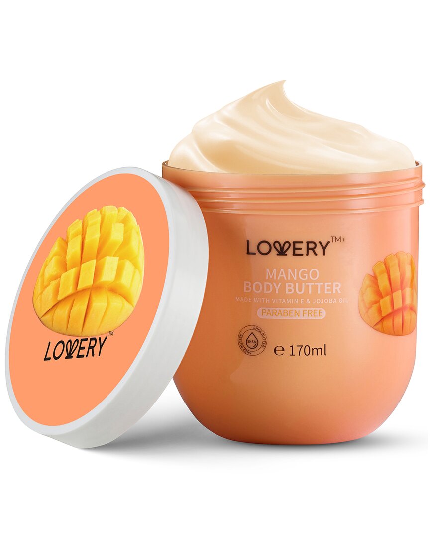 Lovery Mango Whipped Body Butter, 2 Pack Ultra Hydrating Shea Body Cream In Peach