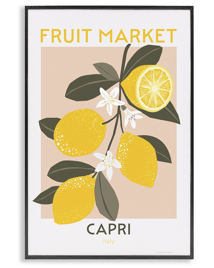 Stupell Industries Fruit Market Lemon Branch Framed Giclee Art In Multi
