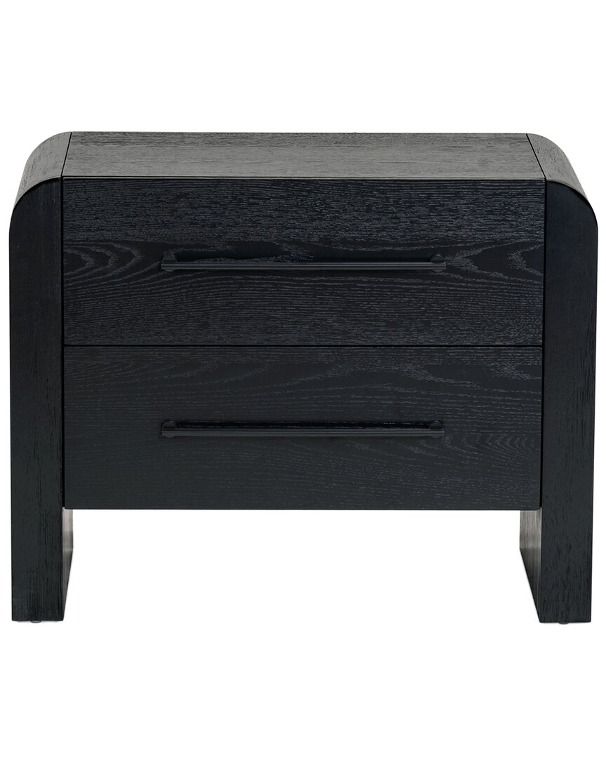 Safavieh Couture Katrina Wood 2 Drawer Nightstand In Black