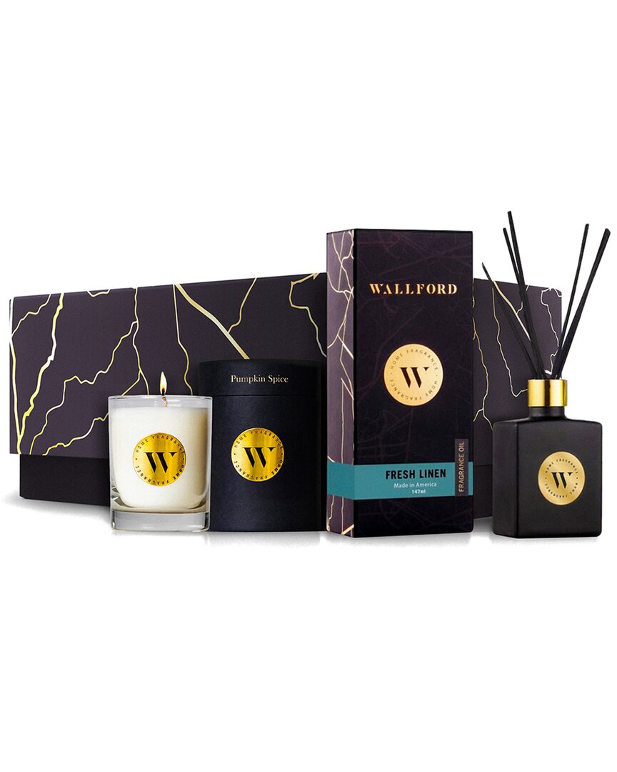 Wallford Home Fragrance Set Of Wallford Candle With Pumpkin Spice And Wall