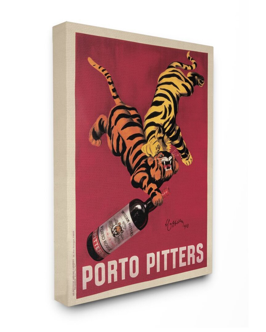 Stupell Porto Pitters Vintage Poster Drink Design Wall Art In Red