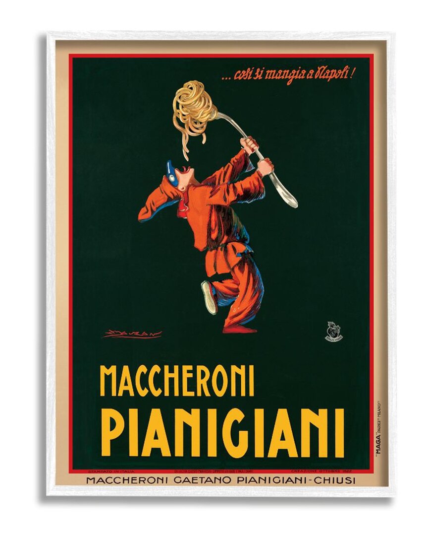 Stupell Maccheroni Pianigiani Vintage Poster Food Design Wall Art