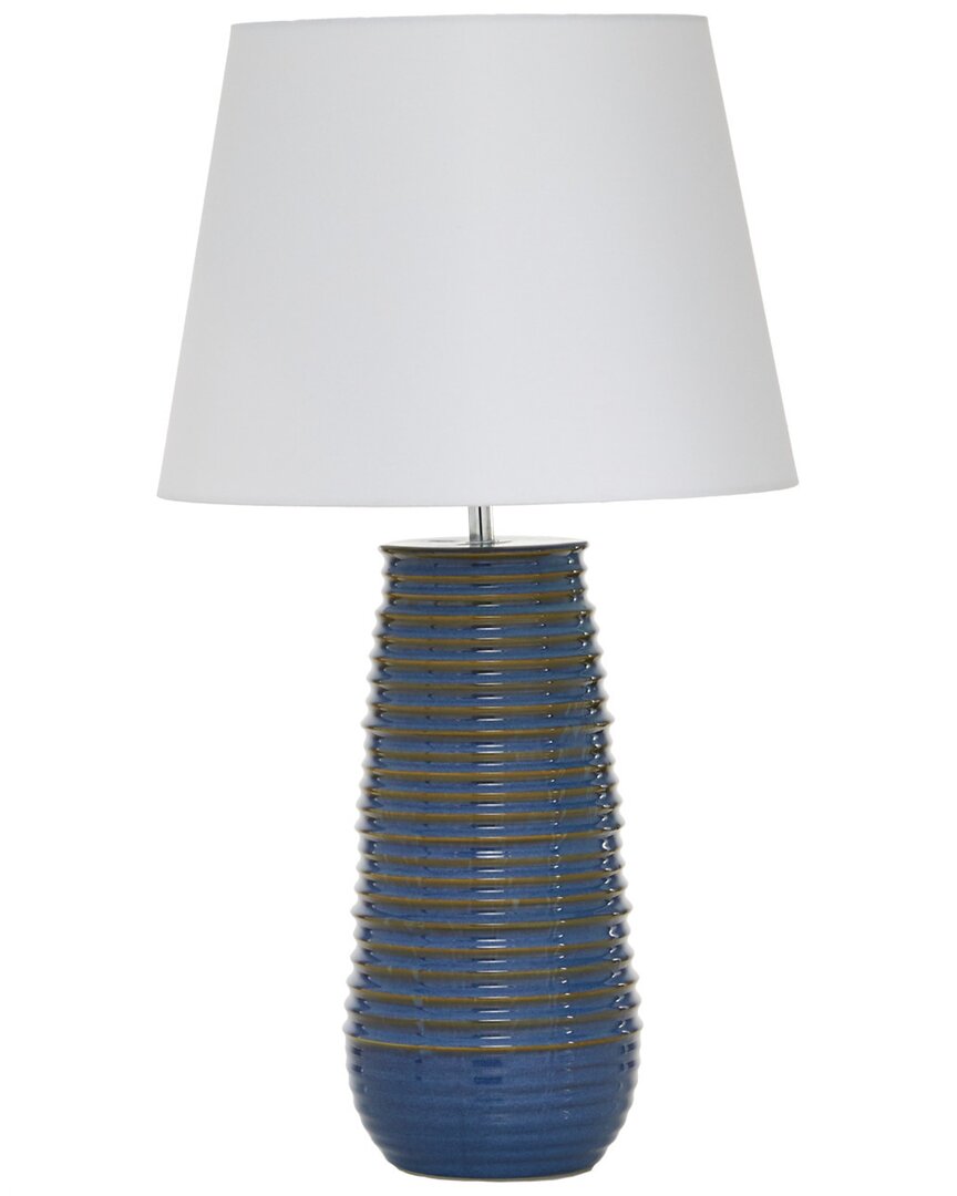 Peyton Lane Rustic Ceramic Blue Table Lamp