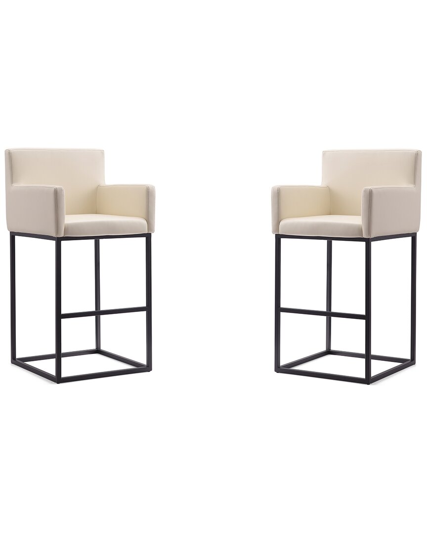 MANHATTAN COMFORT MANHATTAN COMFORT SET OF 2 AMBASSADOR BAR STOOLS