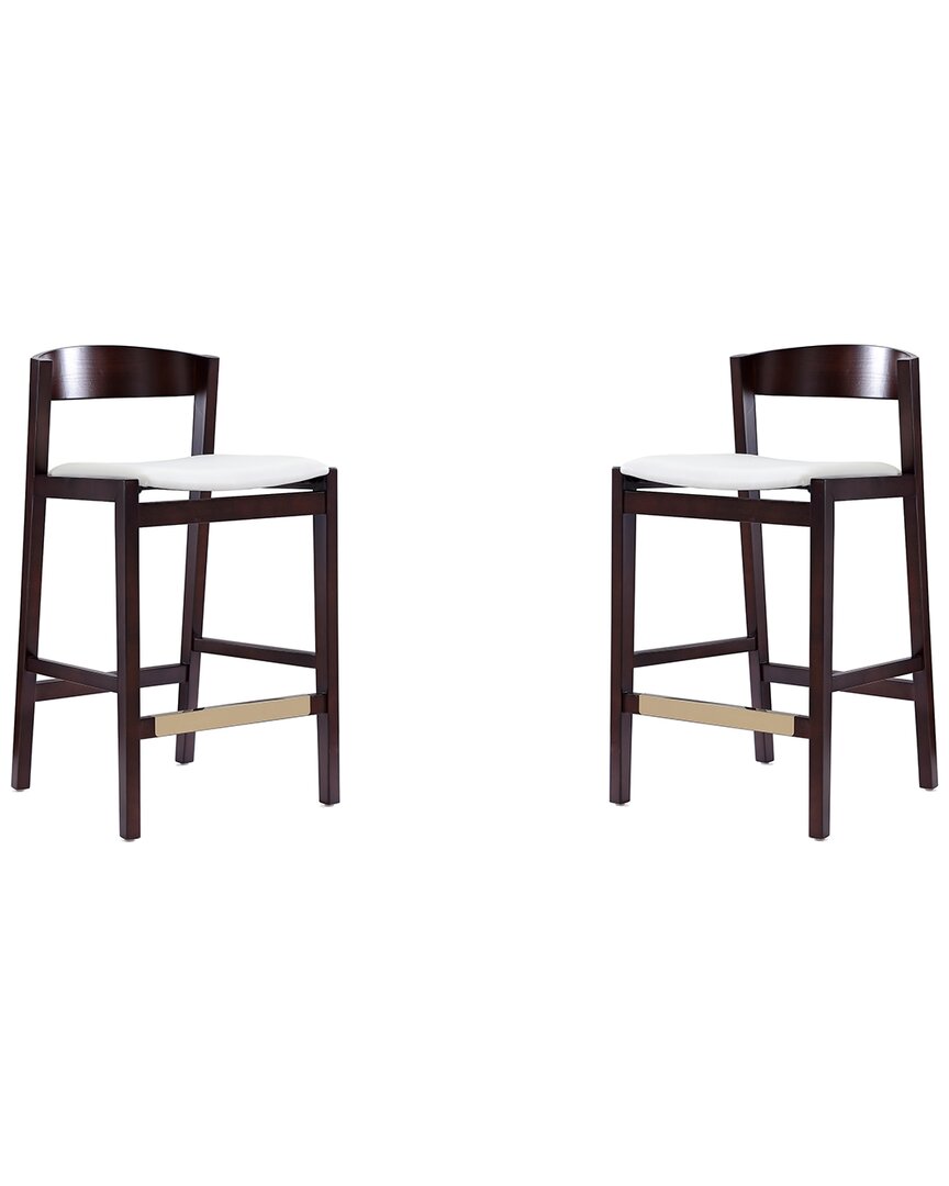 MANHATTAN COMFORT MANHATTAN COMFORT SET OF 2 KLISMOS COUNTER STOOLS