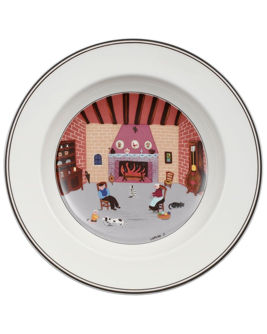 Villeroy & Boch Design Naif Plowing Rim Soup Bowl In White