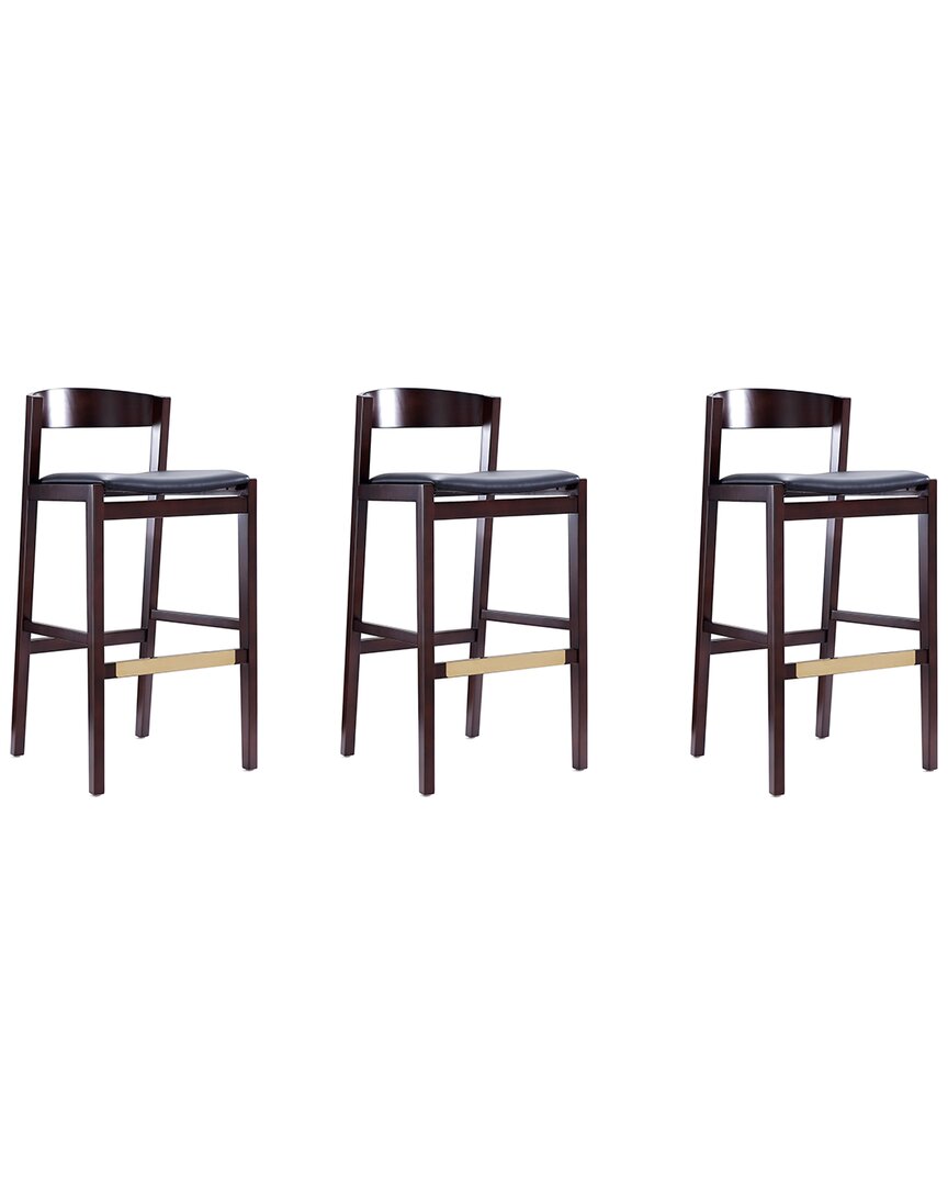 Manhattan Comfort Set Of 3 Klismos Bar Stools