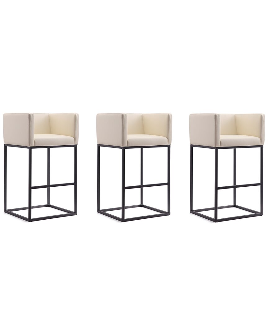 Manhattan Comfort Set Of 3 Embassy Bar Stools