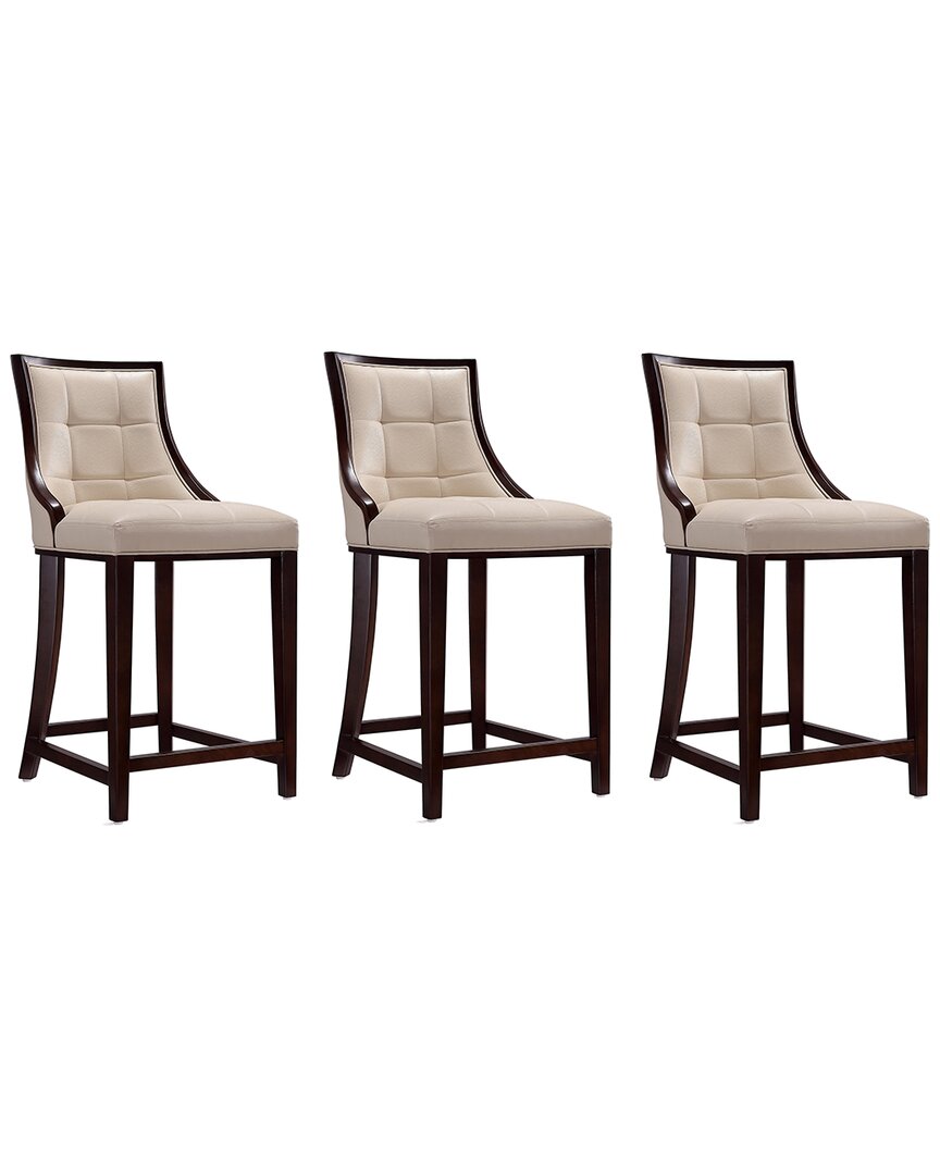 Manhattan Comfort Set Of 3 Fifth Avenue Counter Stools