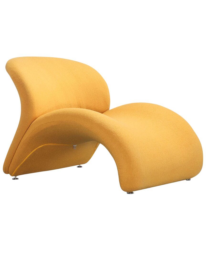 Manhattan Comfort Rosebud Accent Chair In Yellow