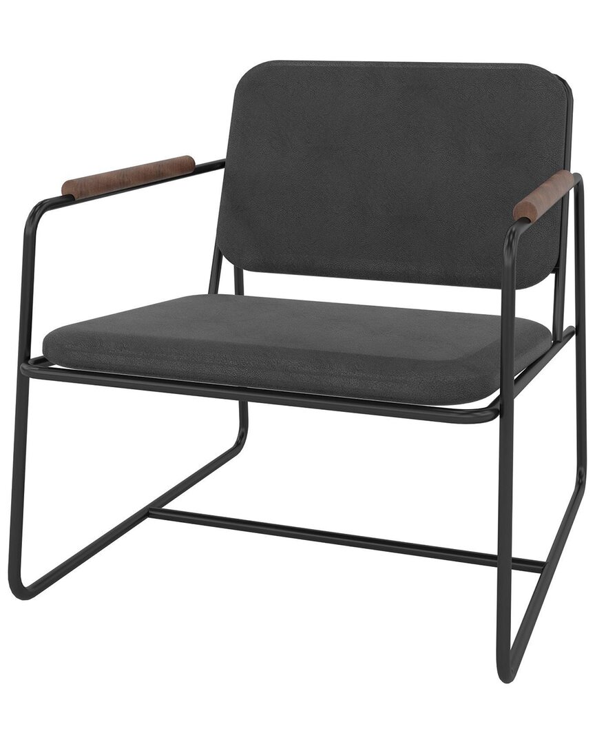 Manhattan Comfort Whythe Low Accent Chair 2.0 In Black