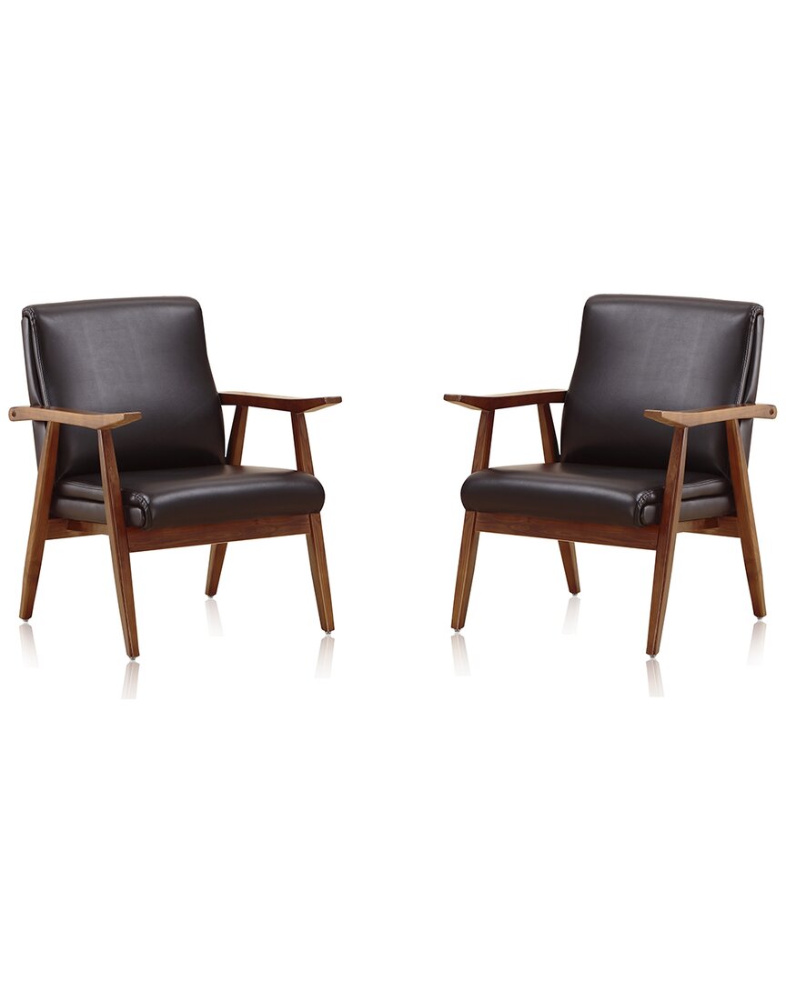Manhattan Comfort Set Of 2 Arch Duke Accent Chairs