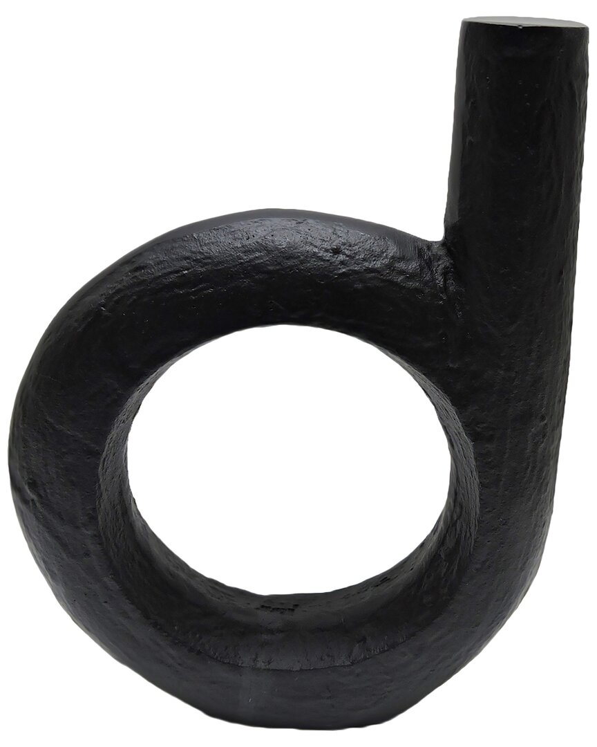 Sagebrook Home 12in Looped Metal Sculpture In Black