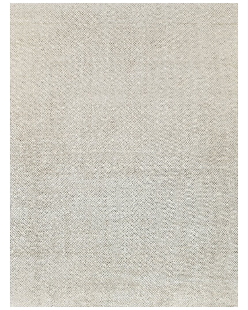 Exquisite Rugs Pearl Hand-loomed Bamboo Silk & Cotton Area Rug In Beige
