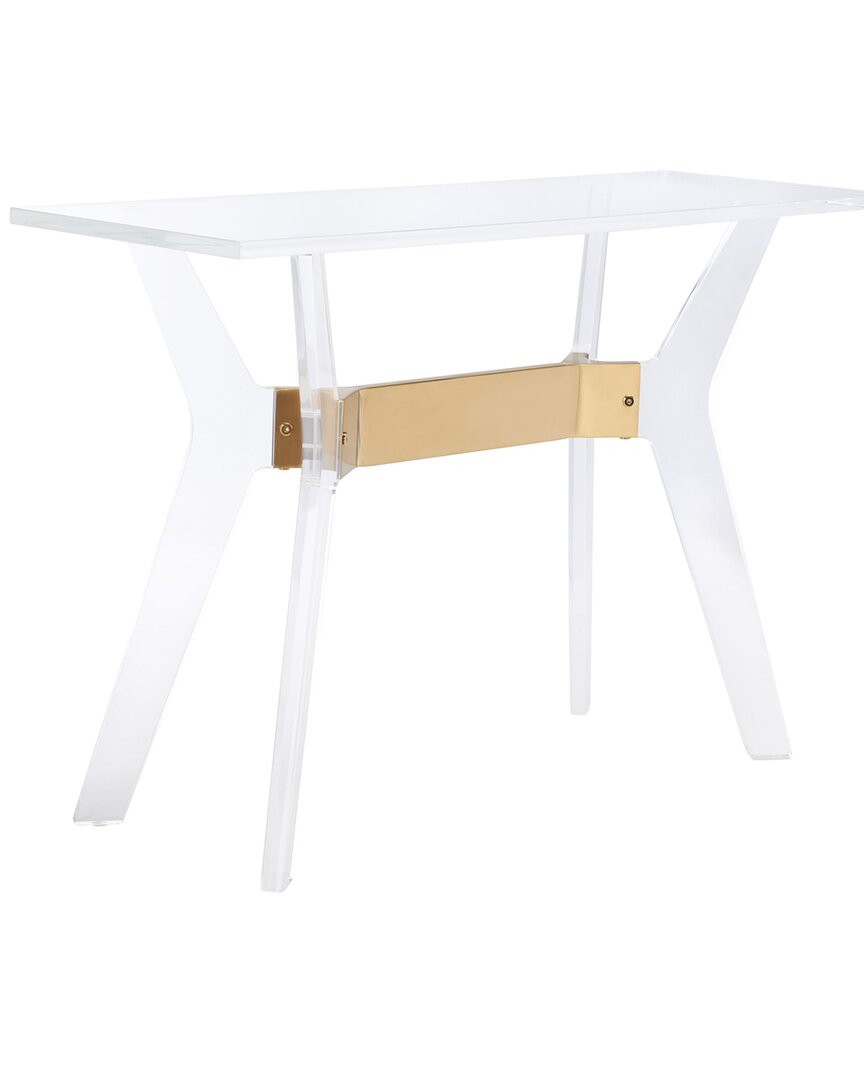 Safavieh Couture Werner Acrylic Console Table In Brass