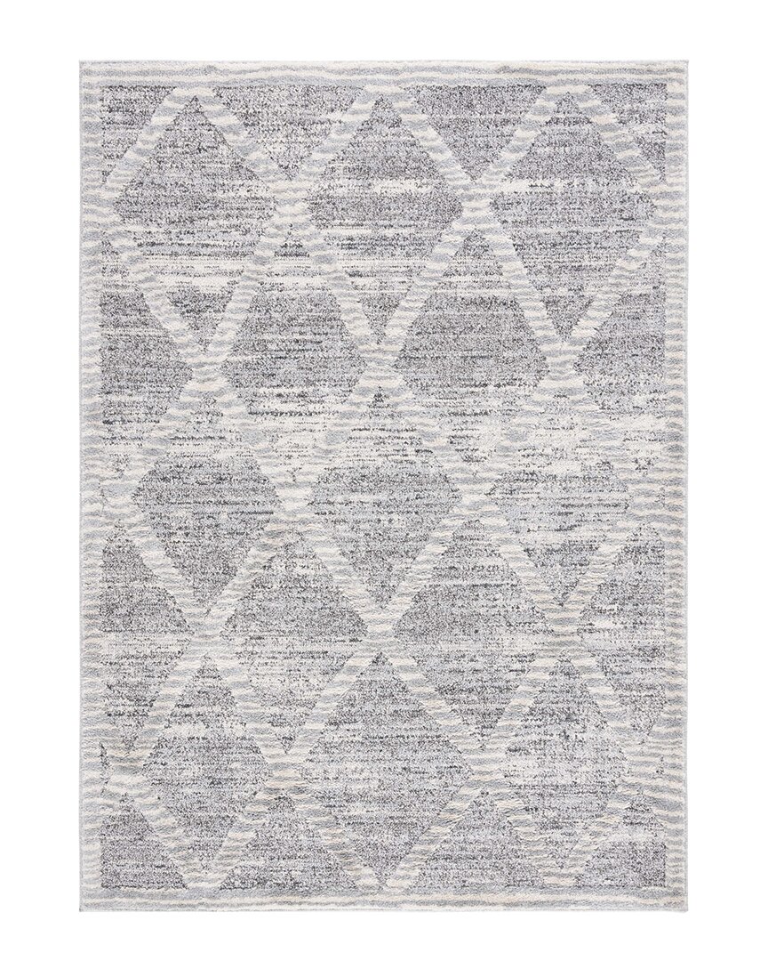 Martha Stewart Lucia Shag Polypropylene Rug In Grey