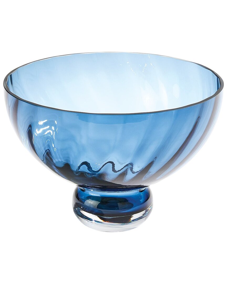 Global Views Small Ball Footed Bowl In Blue
