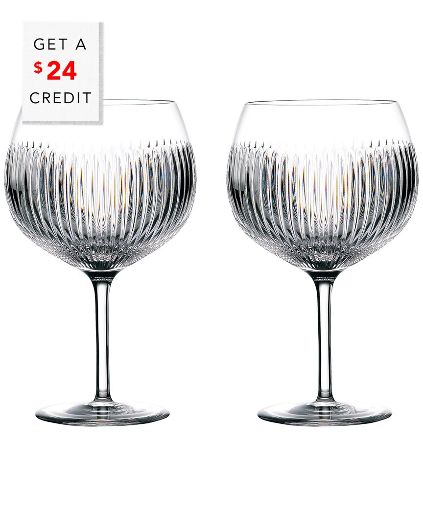 Waterford Set Of 2 Gin Journeys Aras Balloon Glasses In Transparent