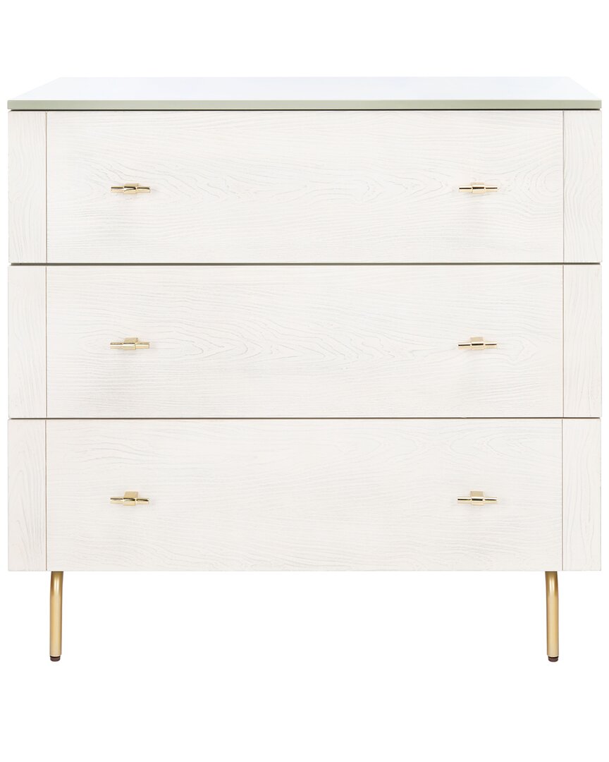 Safavieh Genevieve Cream 3-drawer Dresser In Grey