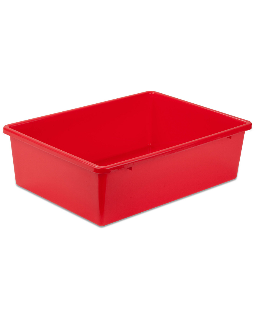 Honey-can-do Large Plastic Bin In Red