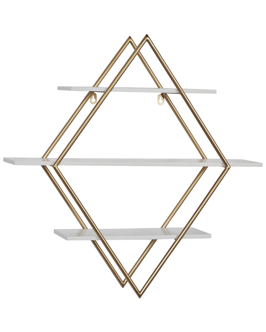 PEYTON LANE PEYTON LANE WOOD GLAM WALL SHELVES