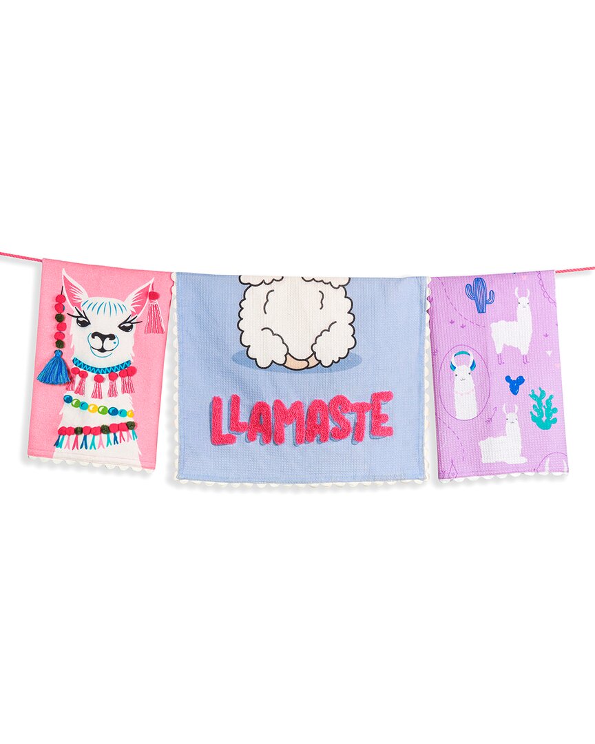 Tiramisu Set Of 3 The Llamaste Artisan Kitchen Tea Towel Set In Pink