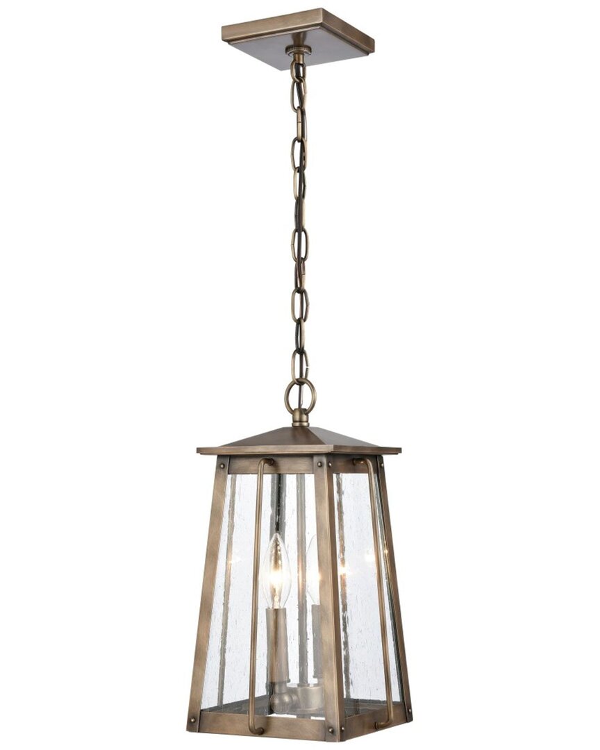 Artistic Home & Lighting Kirkdale 9in Wide 2-light Outdoor Pendant In Gold