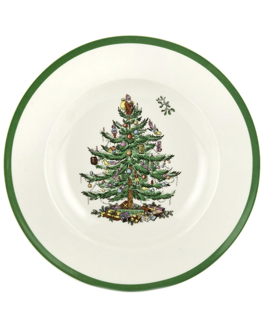 Spode Set Of 4 Christmas Tree Soup Plates