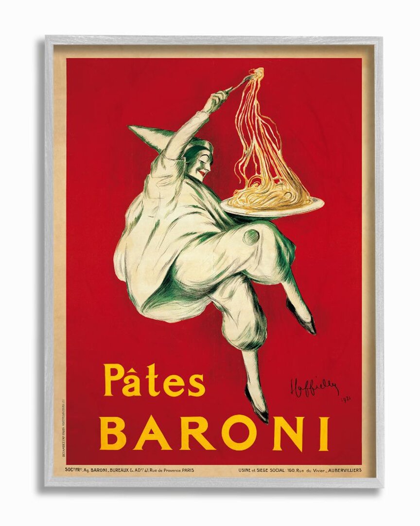 Stupell Pates Baroni Vintage Poster Food Design Wall Art