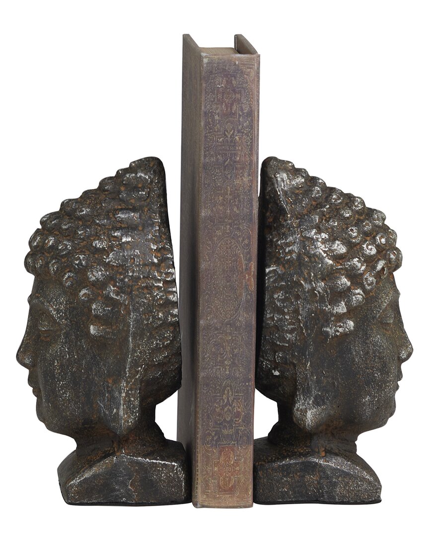 Peyton Lane Set Of 2 Buddha Bookends In Black