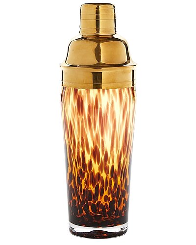Two's Company Tortoise Print Cocktail Shaker