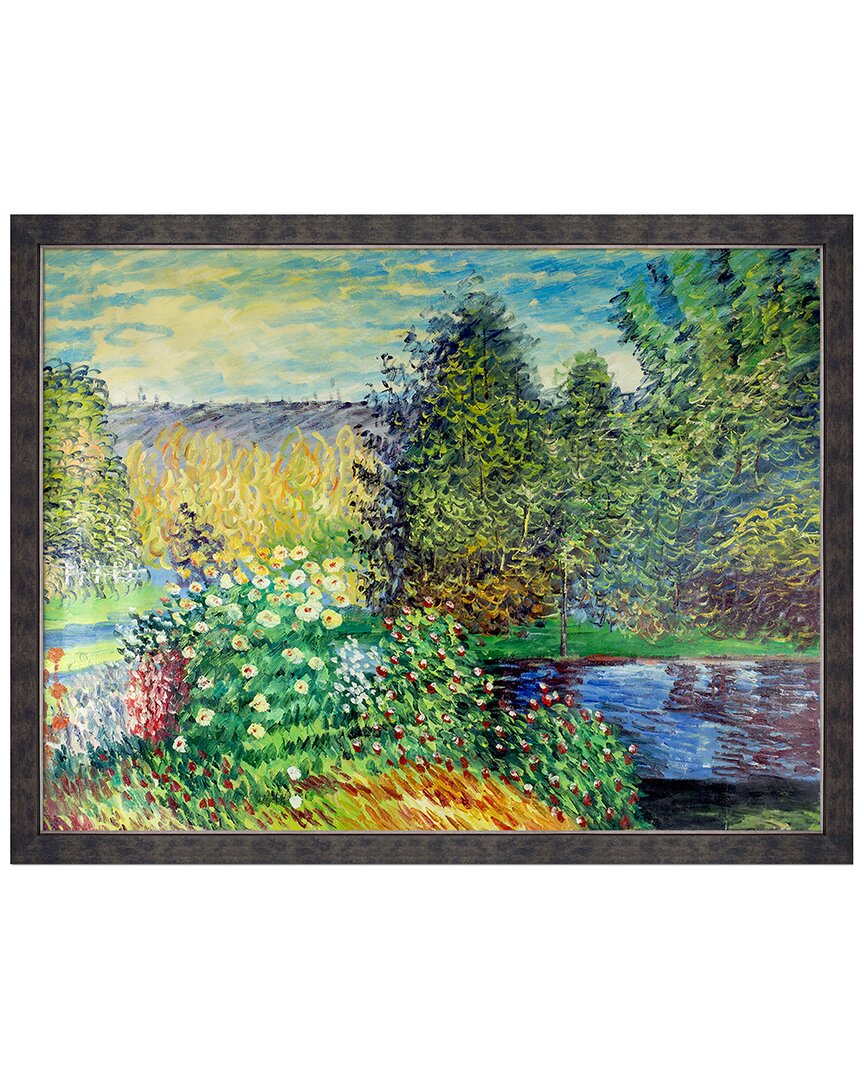 Overstock Art La Pastiche Corner Of The Garden At Montgeron Framed Wall Art By Claude Monet In Multicolor