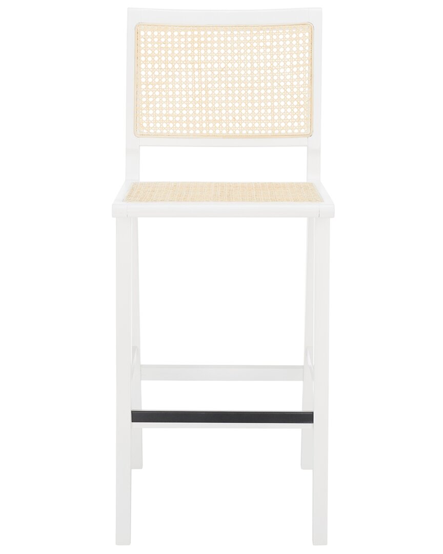 Safavieh Couture Hattie French Cane Barstool In White