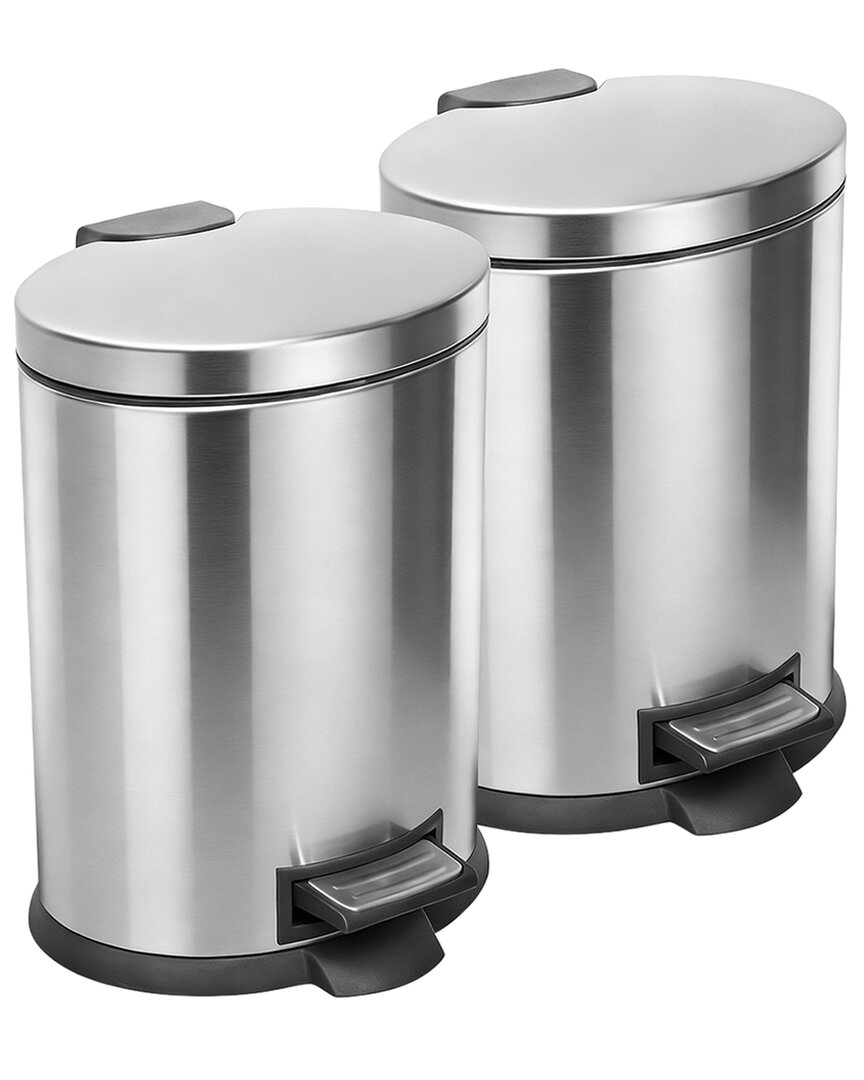 Koomade Stainless Steel Trash Cans (2 Pack) In Multi