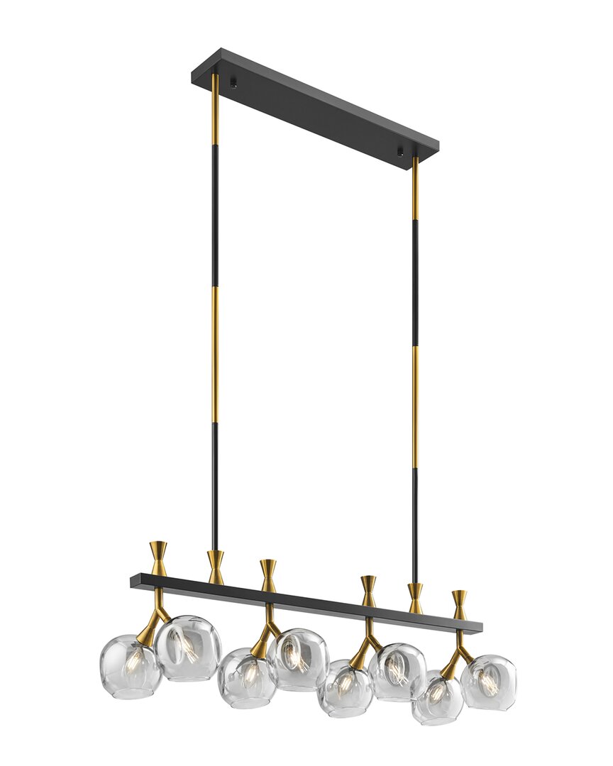 Finesse Decor Sonder Rectangular Gold And Black Chandelier