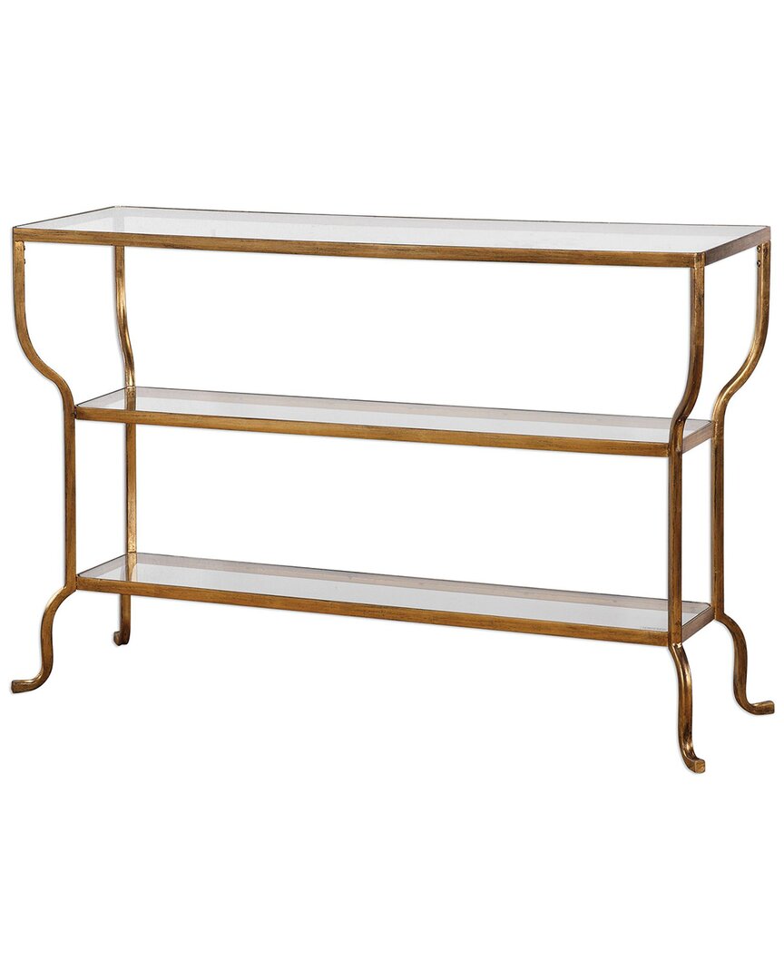 Uttermost Deline Console Table In Gold