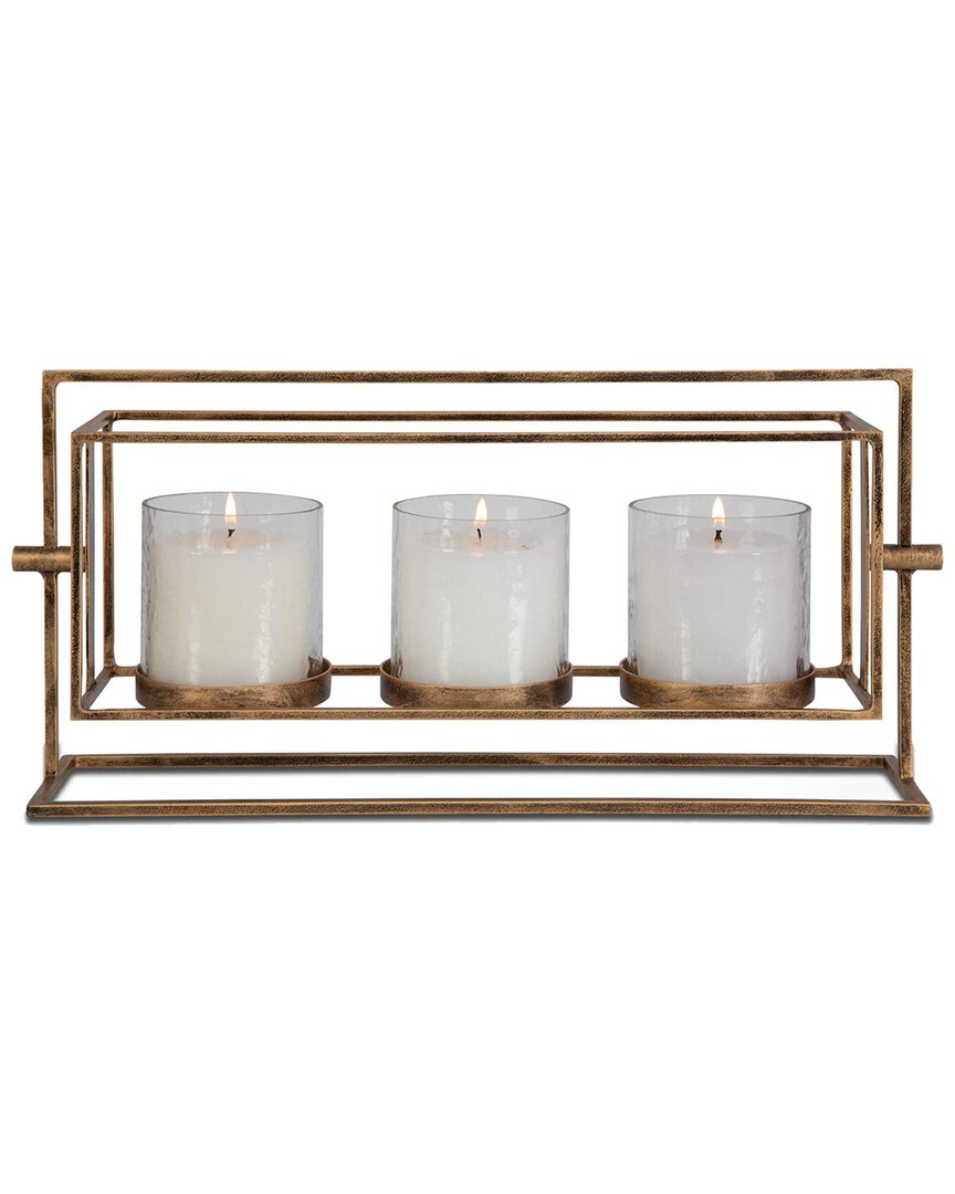 Uttermost Wenman Triple Candleholder In Gold