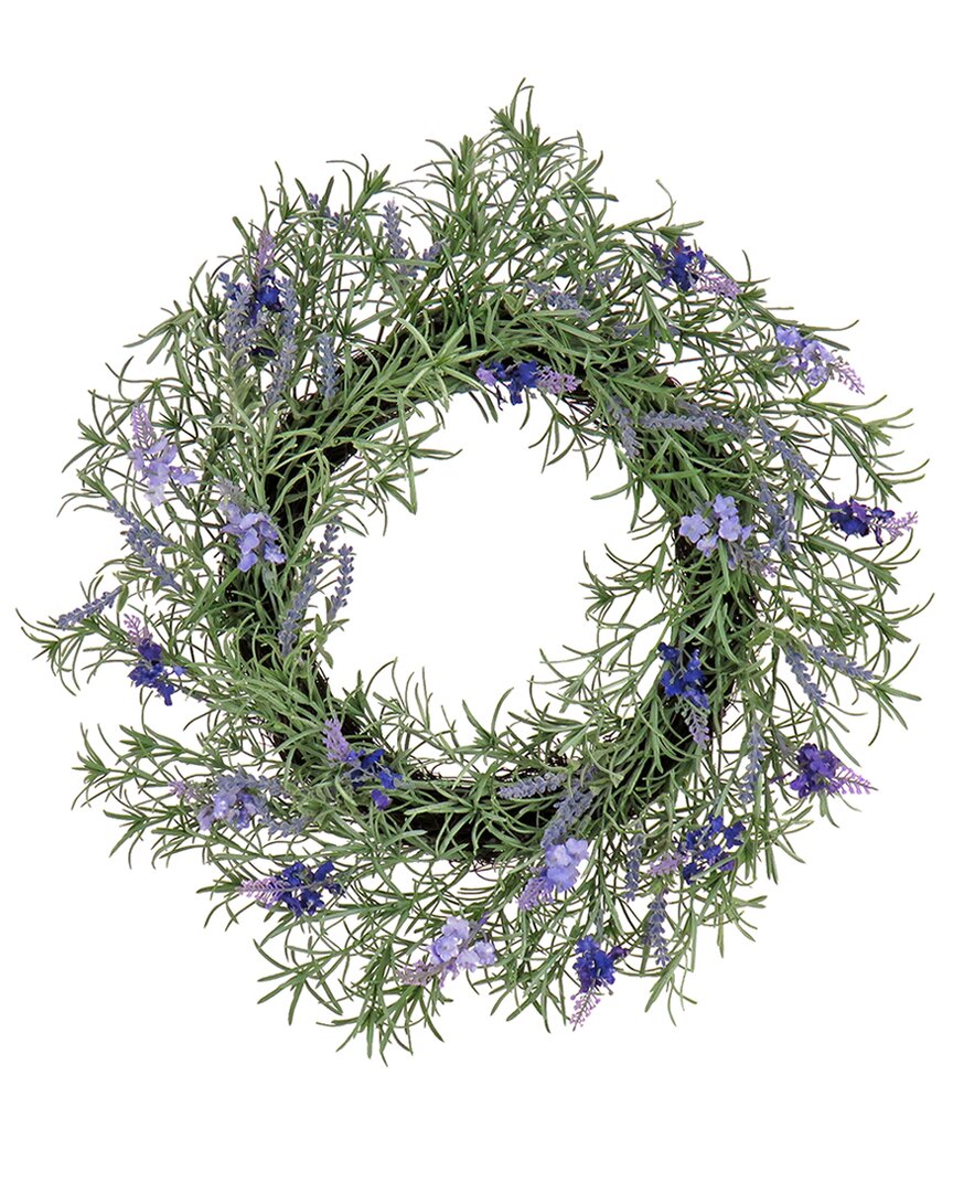 National Tree Company 19in Spring Lavender And Rosemary Wreath In Purple
