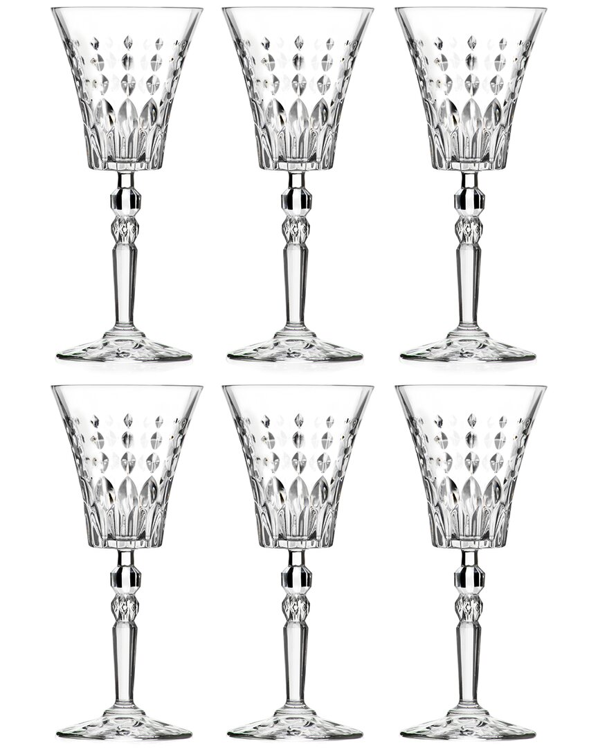 Barski Set Of 6 White Wine Glasses