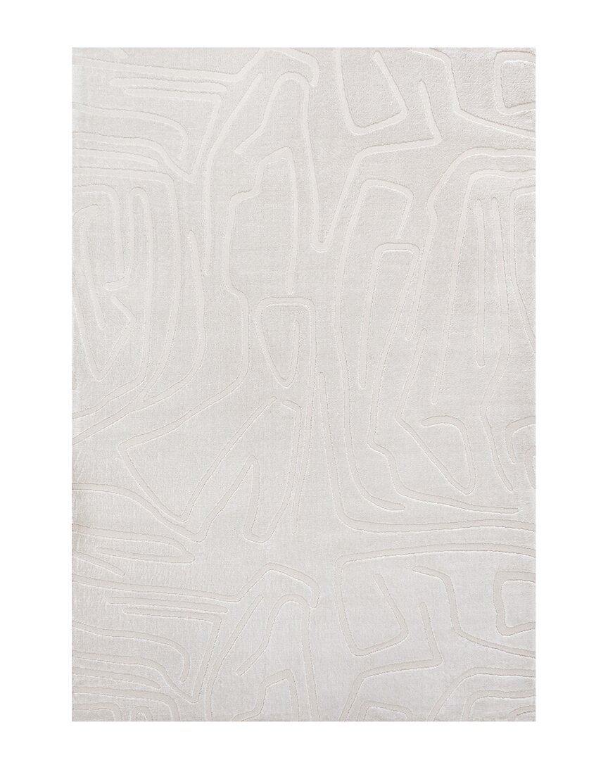 Jonathan Y Alcina Modern Scandinavian Graphic Lines High-low Area Rug In White