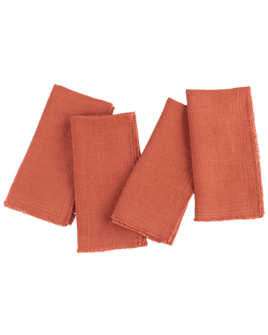 Amity Home Set Of 4 Ranier Linen Dinner Napkins