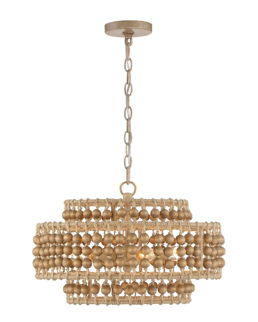 Crystorama Silas 3 Light Burnished Silver Chandelier
