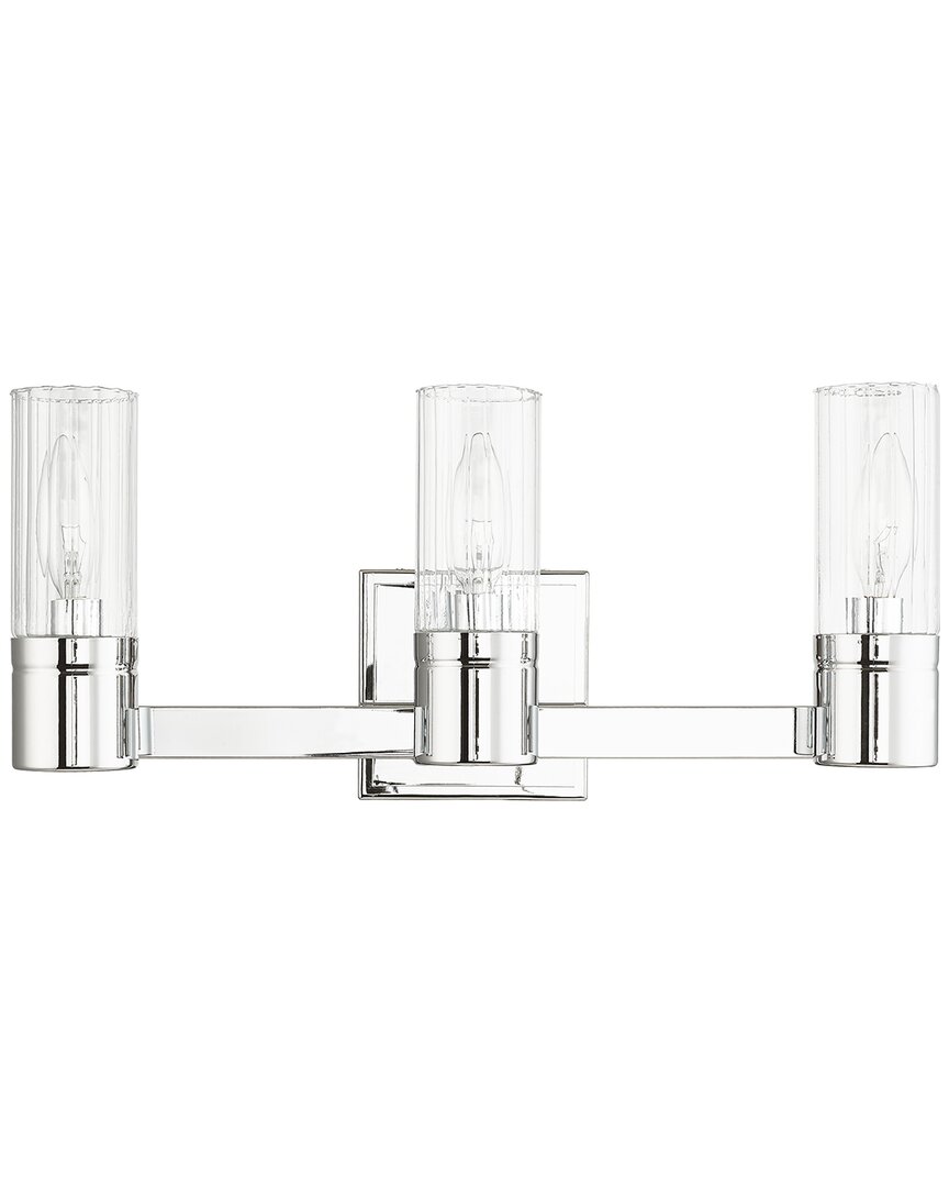 Livex Lighting Midtown 3-light Polished Chrome Bath-light