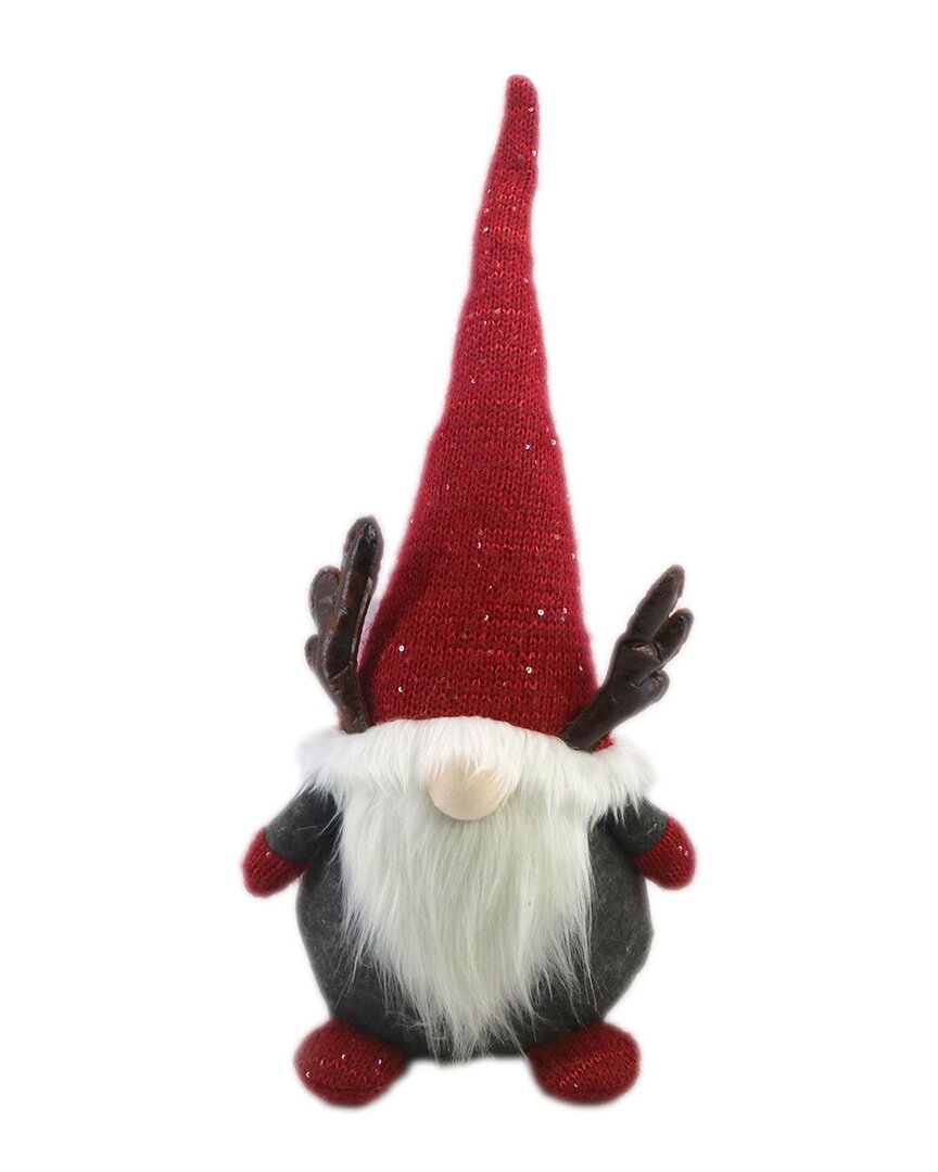G.t. Direct Corporation Gt Direct 22.8in Decorative Antler Gnome In Red