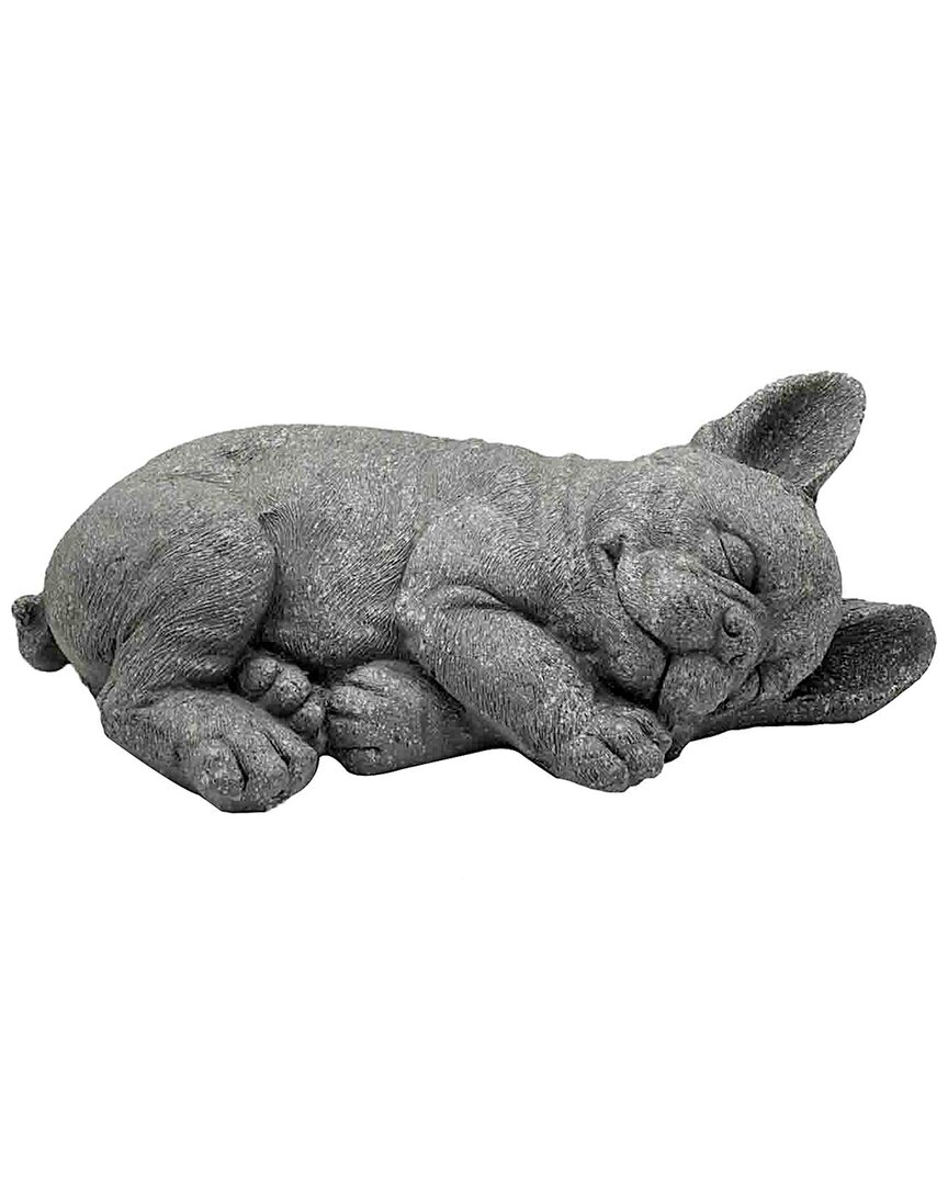 G.t. Direct Corporation Gt Direct 20.5in Sleeping Bulldog Statue In Grey